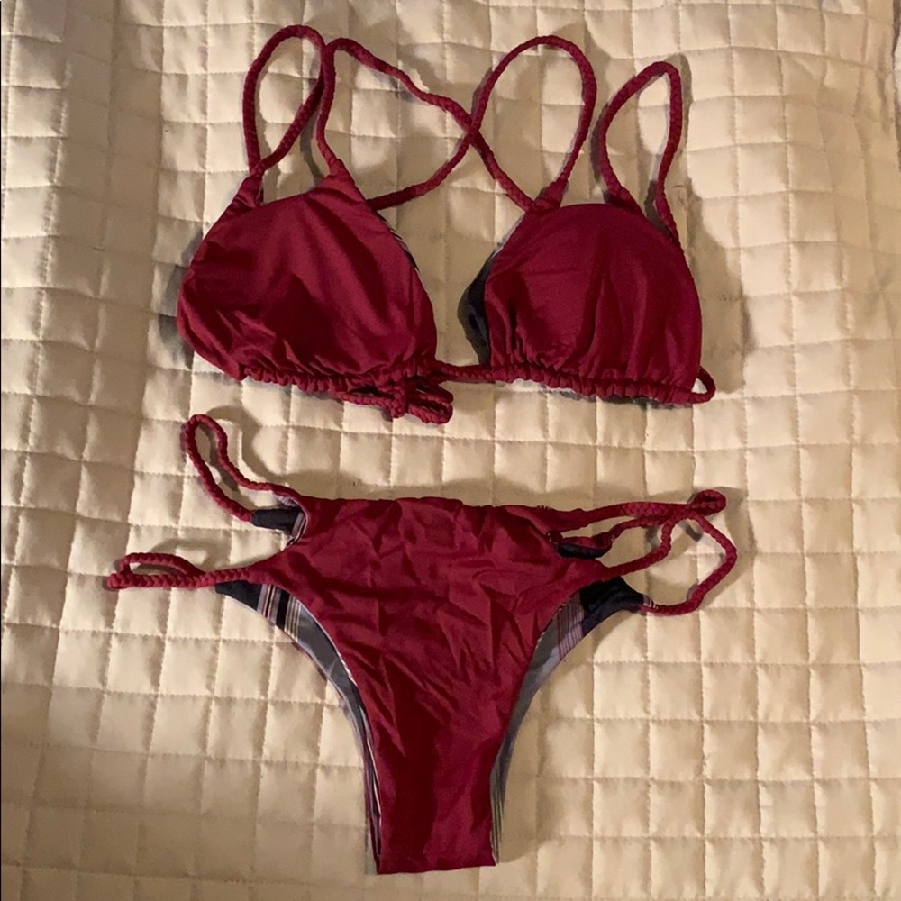 San Lorenzo maroon bikini small